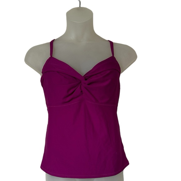 Athleta Women’s Twist Up Tankini Tank Top Swim Fuchsia color‎  chest size 40 B/C - Picture 7 of 12